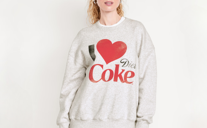 Old Navy Womens Diet Coke SoComfy Oversized Tunic Sweatshirt