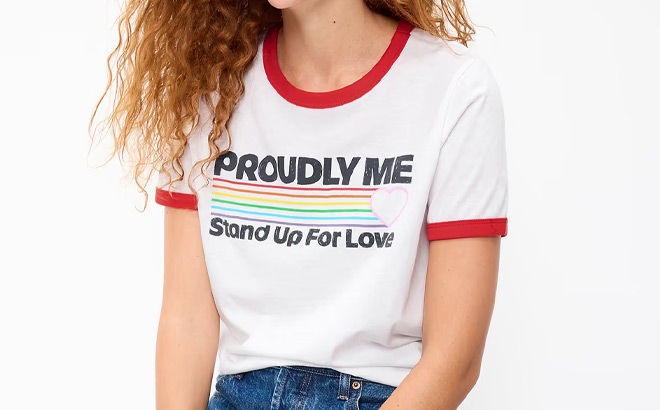 Old Navy Womens Pride EveryWear Crew Neck Graphic T Shirt