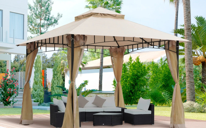 Outsunny 10 x 10 Outdoor Patio Gazebo Canopy Tent Outsunny 10 x 10 Outdoor Patio Gazebo Canopy Tent
