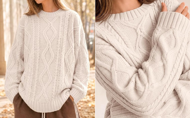 Oversized Cable Knit Sweater Oversized Cable Knit Sweater