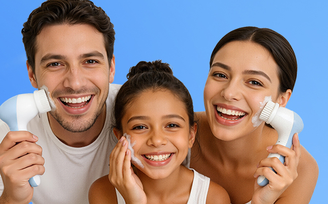 People Using Facial Cleanser Brush People Using Facial Cleanser Brush
