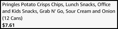 Pringles Chips 12 Pack Checkout