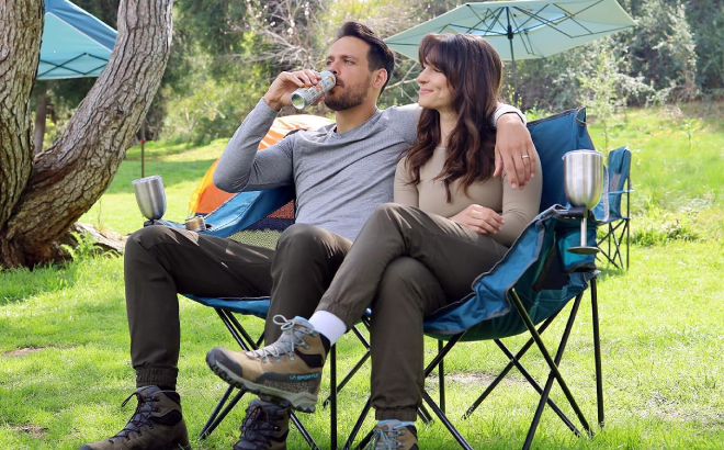 RROWHEAD Portable Folding Double Duo Camping Chair Loveseat RROWHEAD Portable Folding Double Duo Camping Chair Loveseat