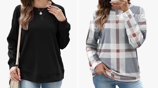 RUMIA Womens Crewneck Sweatshirts