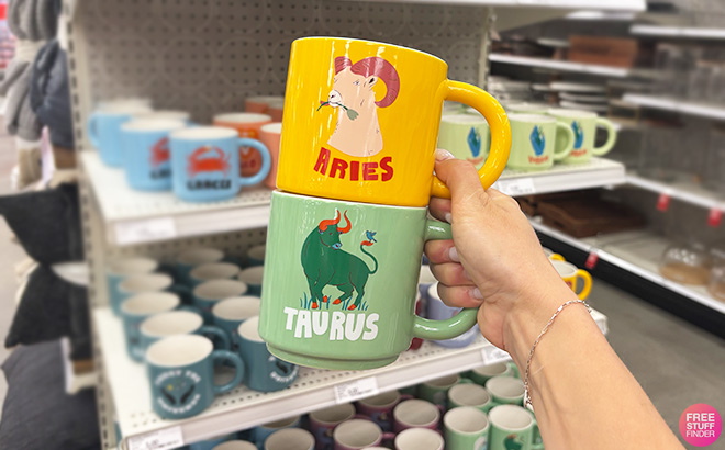 Room Essentials Aries and Taurus Zodiac Mugs Room Essentials Aries and Taurus Zodiac Mugs