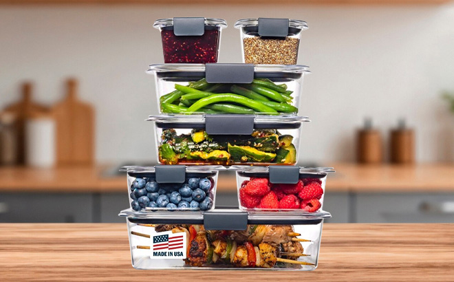 Rubbermaid Brilliance Food Storage Containers 14 Piece Rubbermaid Brilliance Food Storage Containers 14 Piece