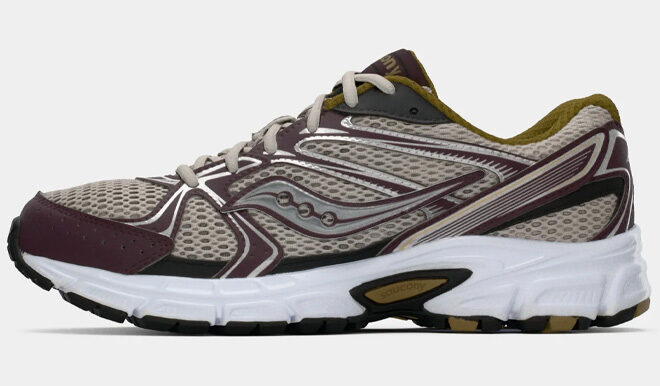 Saucony Ride Millennium Athletic Shoe in Grey Wine Saucony Ride Millennium Athletic Shoe in Grey Wine