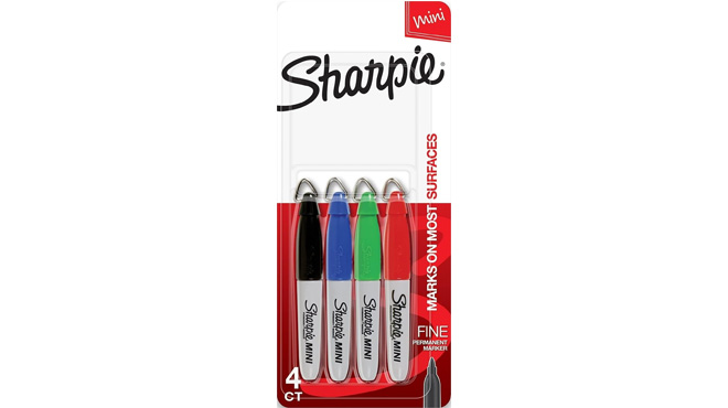 Sharpie 4 Count Mini Permanent Markers Sharpie 4 Count Mini Permanent Markers