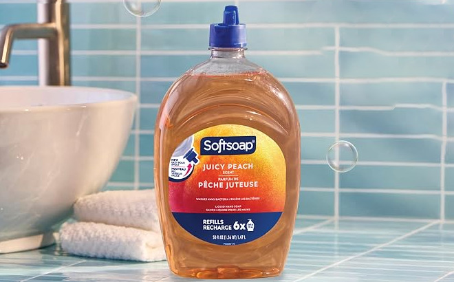 Softsoap Liquid Hand Soap Refill on the Table Softsoap Liquid Hand Soap Refill on the Table