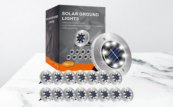 Solar Lights 16 Pack on the Table Solar Lights 16 Pack on the Table