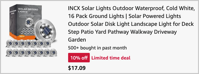 Solar Lights at Checkout Solar Lights at Checkout