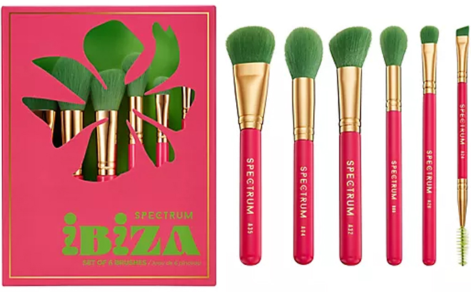 Spectrum Collections Travel Book 6 pc Makeup Brush Set