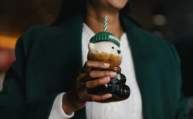 Stabucks Bearista Glass Cold Cup