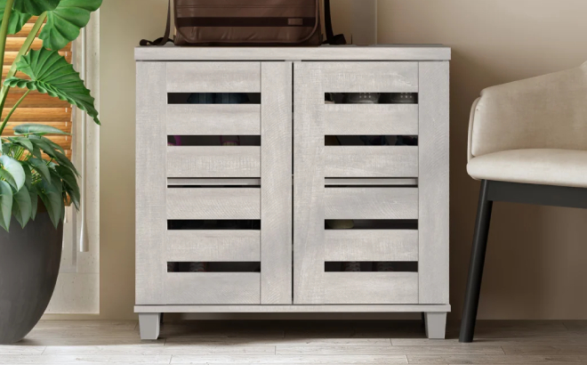 Steelside Millan 12 Pair Shoe Cabinet