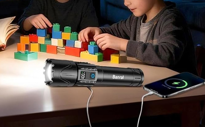 Tactical LED Flash Light on the Table Tactical LED Flash Light on the Table