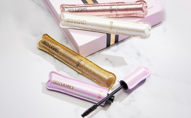 Tarte Lights Camera Lashes 4 Piece Collectors Vault on the Table