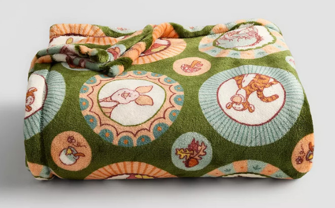 The Big One Disneys Fall Harvest Printed Plush Throw Blanket The Big One Disneys Fall Harvest Printed Plush Throw Blanket