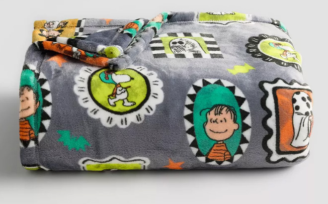 The Big One Peanuts Halloween Plush Throw Blanket The Big One Peanuts Halloween Plush Throw Blanket