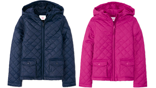 The Childrens Place Girls Quilted Puffer Jacket The Childrens Place Girls Quilted Puffer Jacket