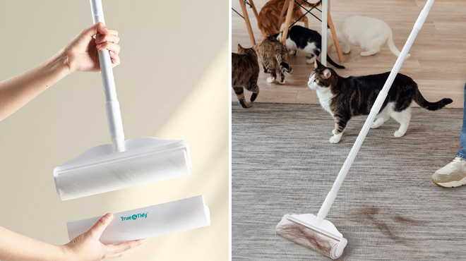 True Tidy StickyPro XL Lint Roller Adjustable Length with Extra Wide Head True Tidy StickyPro XL Lint Roller Adjustable Length with Extra Wide Head