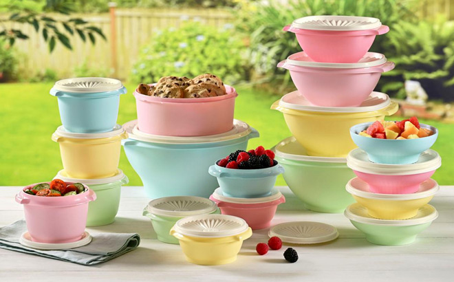 Tupperware Servalier Heritage 36 Piece Bowls and Canister Set Tupperware Servalier Heritage 36 Piece Bowls and Canister Set