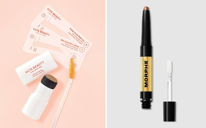 ULTA Beauty Collection Eyebrow Stamp and Stencil Kit and Morphe Mixed Signals Dual Finish Cream Liquid Shadow Stick ULTA Beauty Collection Eyebrow Stamp and Stencil Kit and Morphe Mixed Signals Dual Finish Cream Liquid Shadow Stick