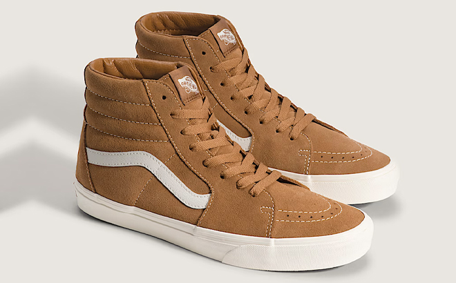 VANS Sk8 Hi Shoes in Brown VANS Sk8 Hi Shoes in Brown