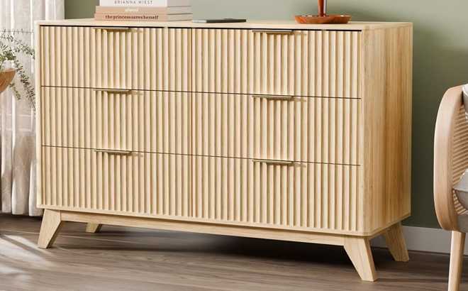 VINGLI Fluted Dresser 6 Drawer VINGLI Fluted Dresser 6 Drawer