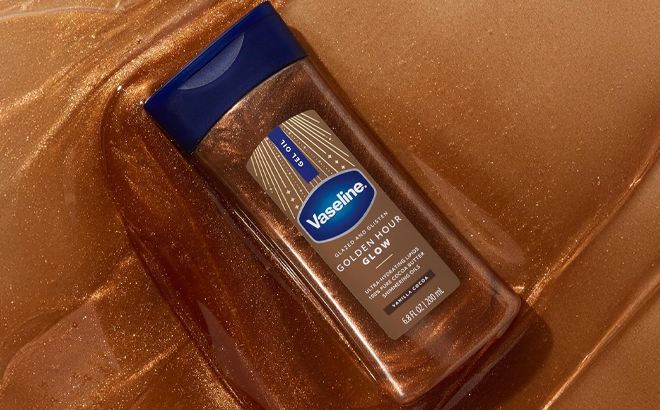 Vaseline Glazed and Glisten Golden Hour Body Gel Oil Shimmering 6 8oz Vaseline Glazed and Glisten Golden Hour Body Gel Oil Shimmering 6 8oz