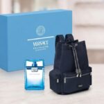 Versace 2 Piece Man Eau Fraiche Eau de Toilette Summer Set with Backpack