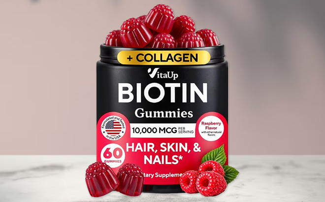VitaUp 60 Count Biotin Gummies