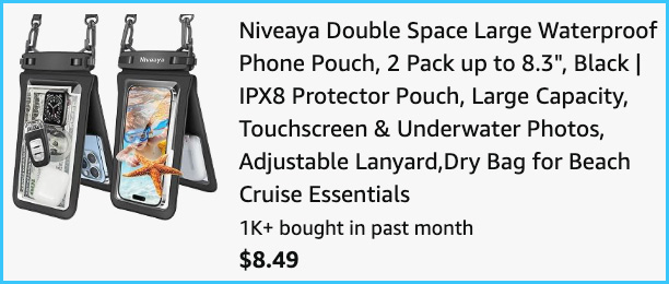 Waterproof Phone Pouch 2 Pack
