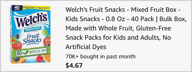 Welchs Fruit Snacks at Checkout Welchs Fruit Snacks at Checkout