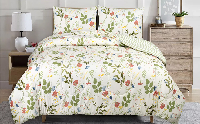 Wispy Floral 3 Piece Comforter Sets Wispy Floral 3 Piece Comforter Sets