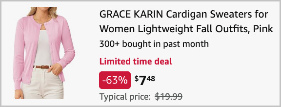 Womens Cardigan at Checkout