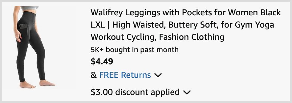 Womens Leggings with Pockets at Checkout