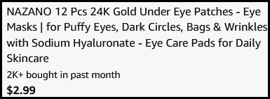 12 Piece 24K Gold Under Eye Patches Checkout 12 Piece 24K Gold Under Eye Patches Checkout