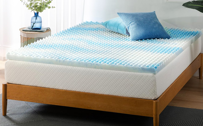 2 Inch Swirl Gel Cooling Memory Foam Mattress Topper