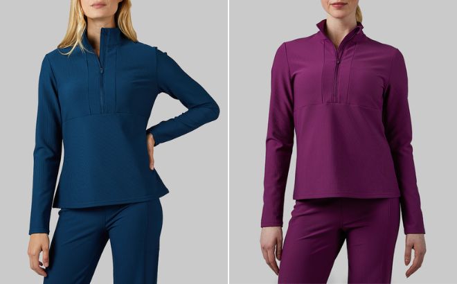 32 Degrees Womens Active Rib Zip Top 32 Degrees Womens Active Rib Zip Top