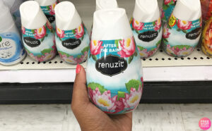 A Person Holding Renuzit Adjustables After the Rain