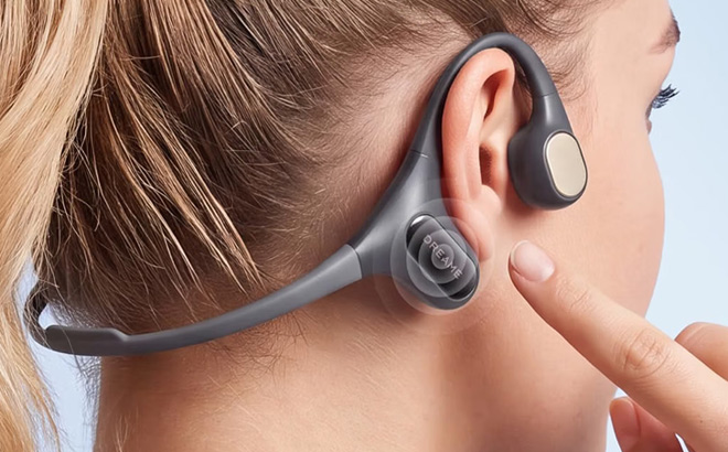 A Person Using Dreame Waterproof Headphones A Person Using Dreame Waterproof Headphones