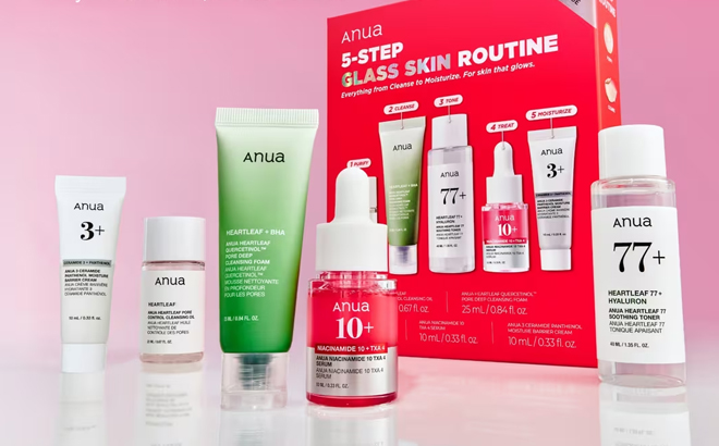 ANUA 5 Step Glass Skin Routine Set
