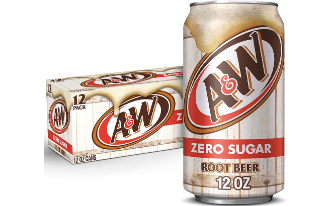 AW Zero Sugar Root Beer Soda 12 fl oz cans 12 pack AW Zero Sugar Root Beer Soda 12 fl oz cans 12 pack