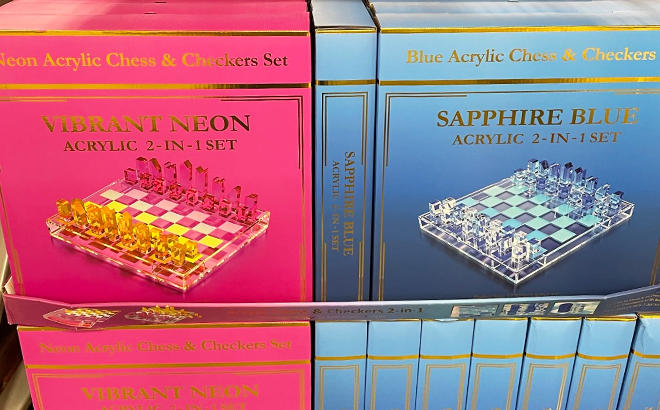 Acrylic Chess Checkers Set