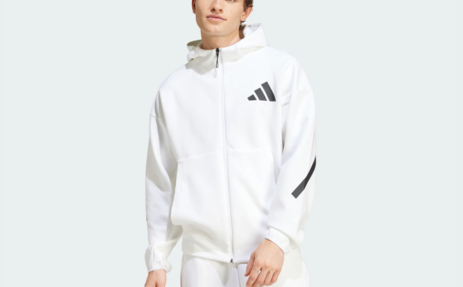 Adidas Mens Z N E Full Zip Hooded Track Jacket Adidas Mens Z N E Full Zip Hooded Track Jacket