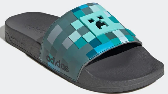 Adidas mens adilette shower minecraft slides Adidas mens adilette shower minecraft slides