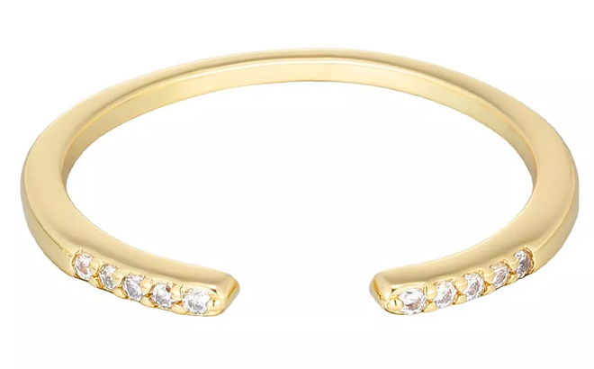 Adornia Gold Cubic Zirconia Open Band Ring