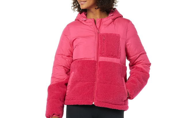 Amazon Essentials Womens Sherpa Puffer Jacket Amazon Essentials Womens Sherpa Puffer Jacket