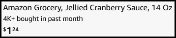 Amazon Grocery Jellied Cranberry Sauce Checkout Amazon Grocery Jellied Cranberry Sauce Checkout