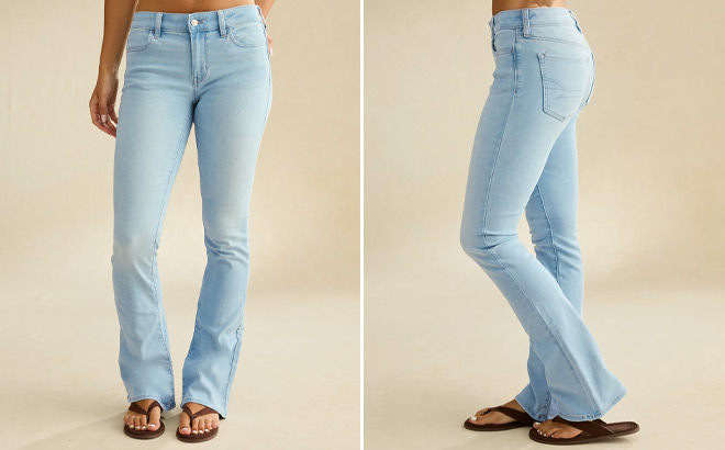 American Eagle Womens Low Rise Kick Boot Jeans